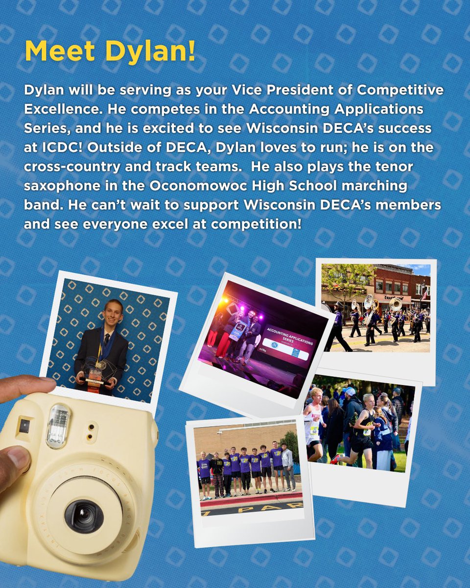 WI_DECA's tweet image. It’s time to meet your new 2026-2027 State Officer Team! First up, let us welcome Dylan Richter, your new Vice President of Competitive Excellence for Wisconsin DECA! 🔷👏

#wideca #team61 #nextbigthing 
@DECAInc
@ocondeca