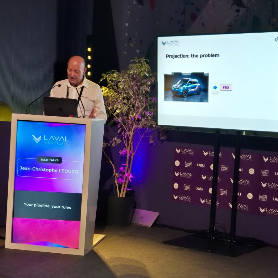 lumiscaphe's tweet photo. Huge thanks to the attendees of our Tech Talk at @lavalvirtual where we live-synced a Renault Twingo from #Blender to #VRED and #UnrealEngine via the 𝟯𝗗 𝗗𝗶𝗴𝗶𝘁𝗮𝗹 𝗕𝗮𝗰𝗸𝗯𝗼𝗻𝗲! Replay is coming soon: https://t.co/wD8Ws3C26v #LavalVirtual #3D https://t.co/veVGGRymfB