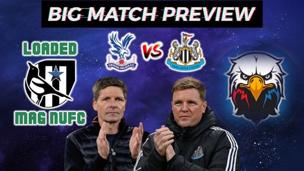 davez2010's tweet photo. 💥BIG MATCH PREVIEW IS BACK💥

🚨TODAY @ 5:30pm
🚨@LoadedMagNUFC 

We welcome back football with a huge preview with #CPFC fan @DeePalace_ @BackOfTheNest 

Join the LIVE chat on @YouTube here 👇🏾#NUFC ⚫️⚪️⚫️

https://t.co/BS4MmWGijj https://t.co/5nkoF8SsFu