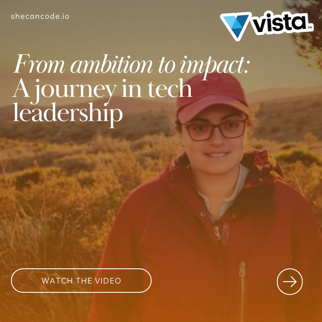 SheCanCodeHQ's tweet image. From ambition to impact! 💪

Lucie Tohme Juery (Engineering Manager, @LifeAtVista) shares her journey into tech leadership - from building her career to leading global teams.

🎥 Watch now: bit.ly/4c7IaFA

#SheCanCode #WomenInTech #TechLeadership