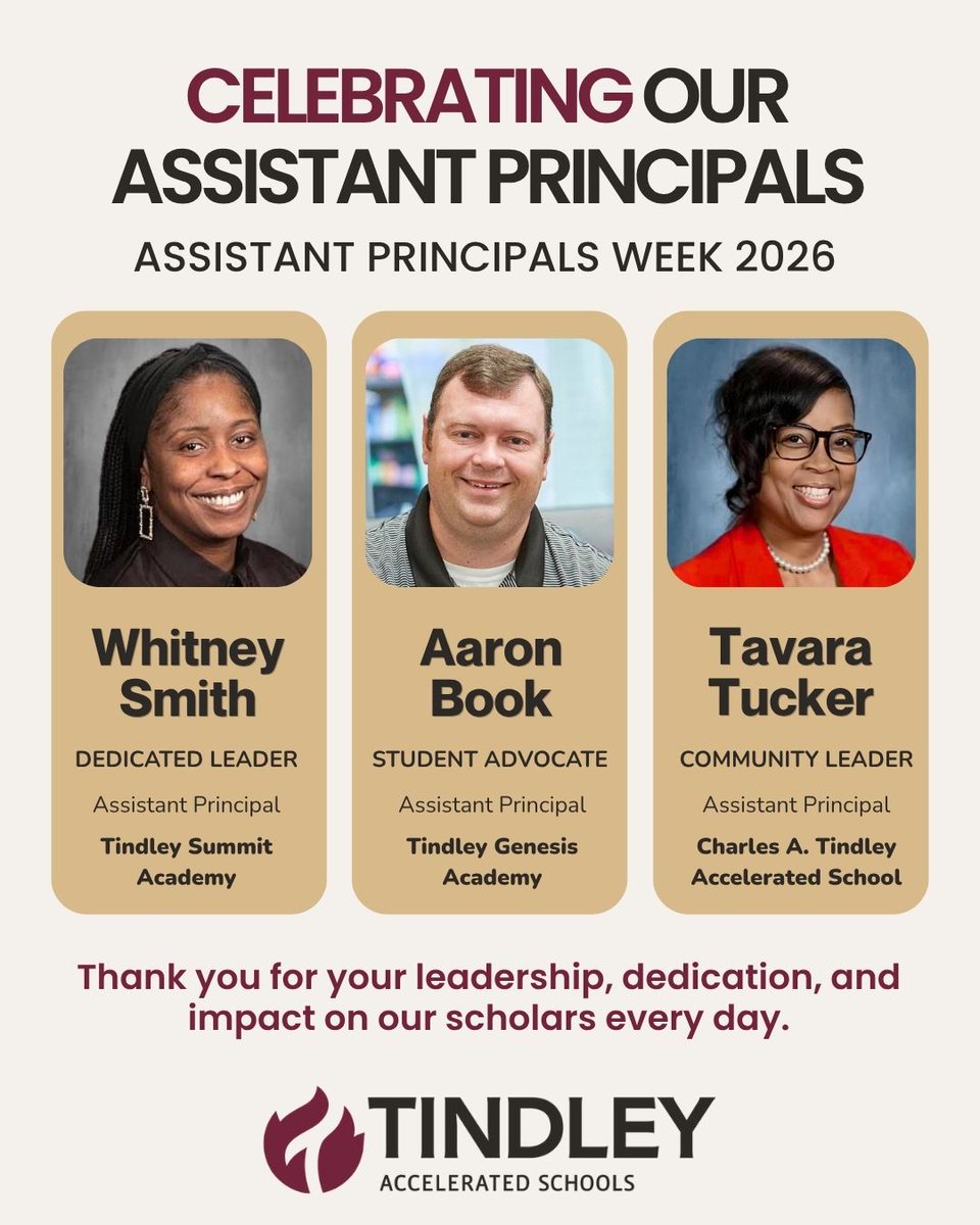 tindleysummit's tweet photo. ✨ Assistant Principals who lead, support, and inspire every day.
 #TindleyProud 💛
#APWeek #TindleyLeadership https://t.co/9ffD83PEuT