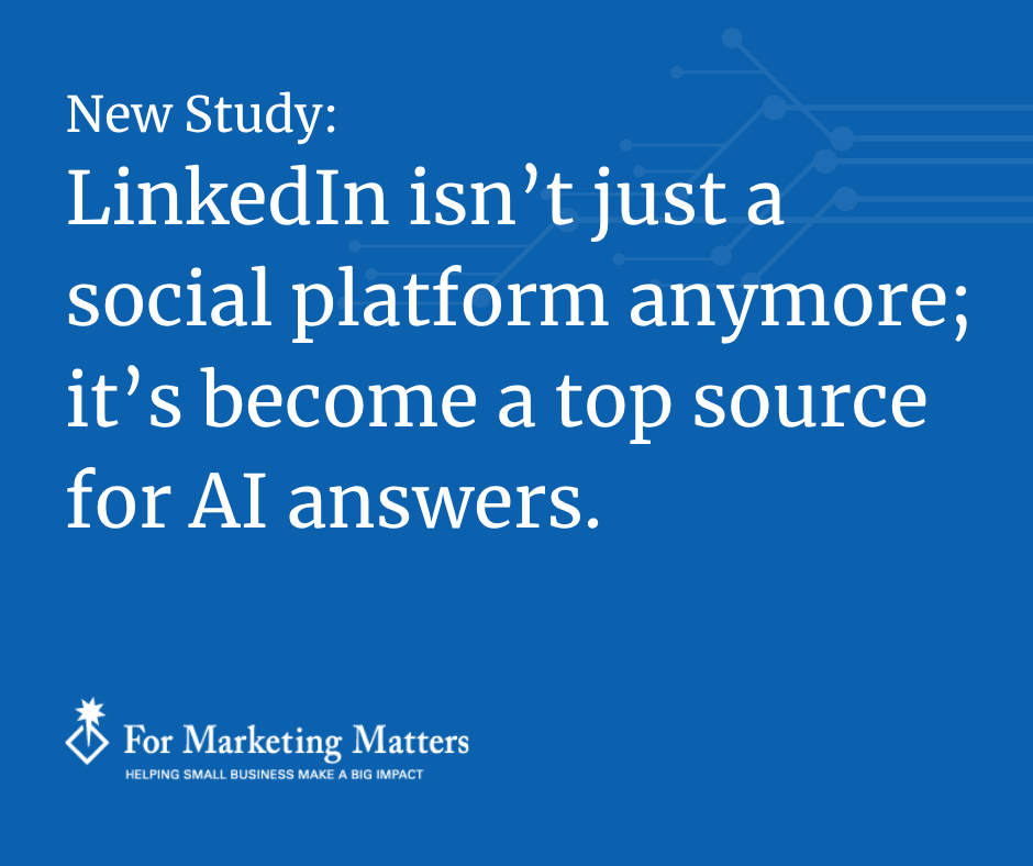 MEHonan's tweet photo. Recent research shows that when someone asks AI about your industry, there’s a good chance the response is pulled from LinkedIn content. 

💡 This means:
• Thought leadership > promotional posts
• Consistency increases visibility

For more: https://t.co/EWYAtq9jVa https://t.co/ZHylBpN3FA