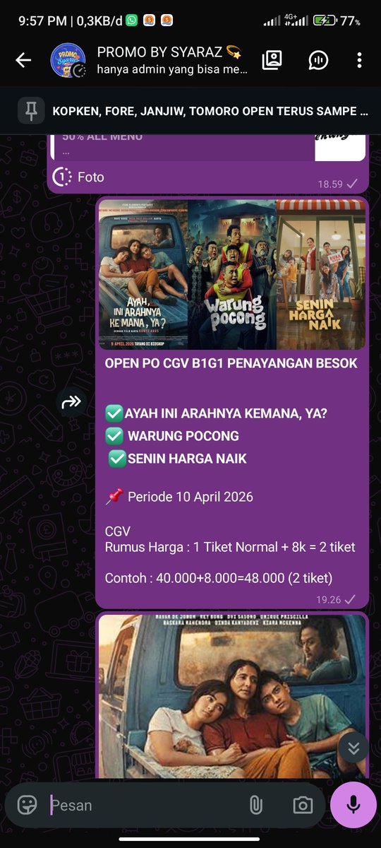 snowdrop16_'s tweet photo. ✨🤍 OPEN PRE-ORDER PROMO TIKET BIOSKOP 🤍✨

📌 Buat penayangan besok dan yang ikut PO malam ini
✅ CGV all film, Cinepolis all film with fnb
✅ detail promo cek di bawah

📲 biar fast response wa ke link di bio

tag. ayah ini arahnya tunggu aku sukses senin harga naik xxi https://t.co/HLbnOieI46
