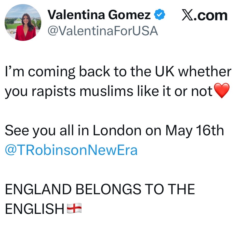 AndyPlumb4's tweet photo. Kanye West banned from the U.K. for extreme antisemitism. 

So the same course of action should be taken against the @TRobinsonNewEra fangirl and extreme Islamophobe, @ValentinaForUSA, yeah. https://t.co/bHAAs6FA07