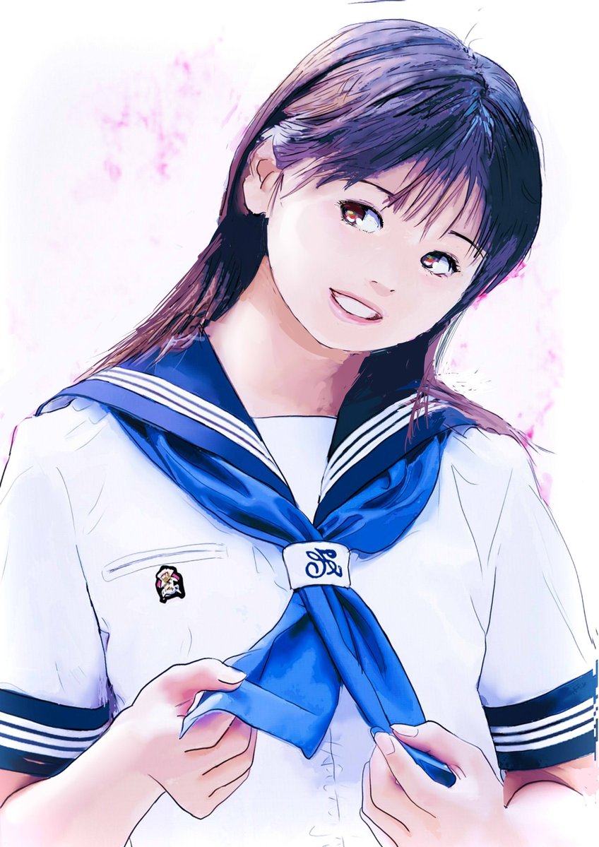 夏セーラータイいじり | SAI60 #pixiv pixiv.net/artworks/14335… 
＃イラスト練習中＃絵描きさんと繋がりたい
手直し