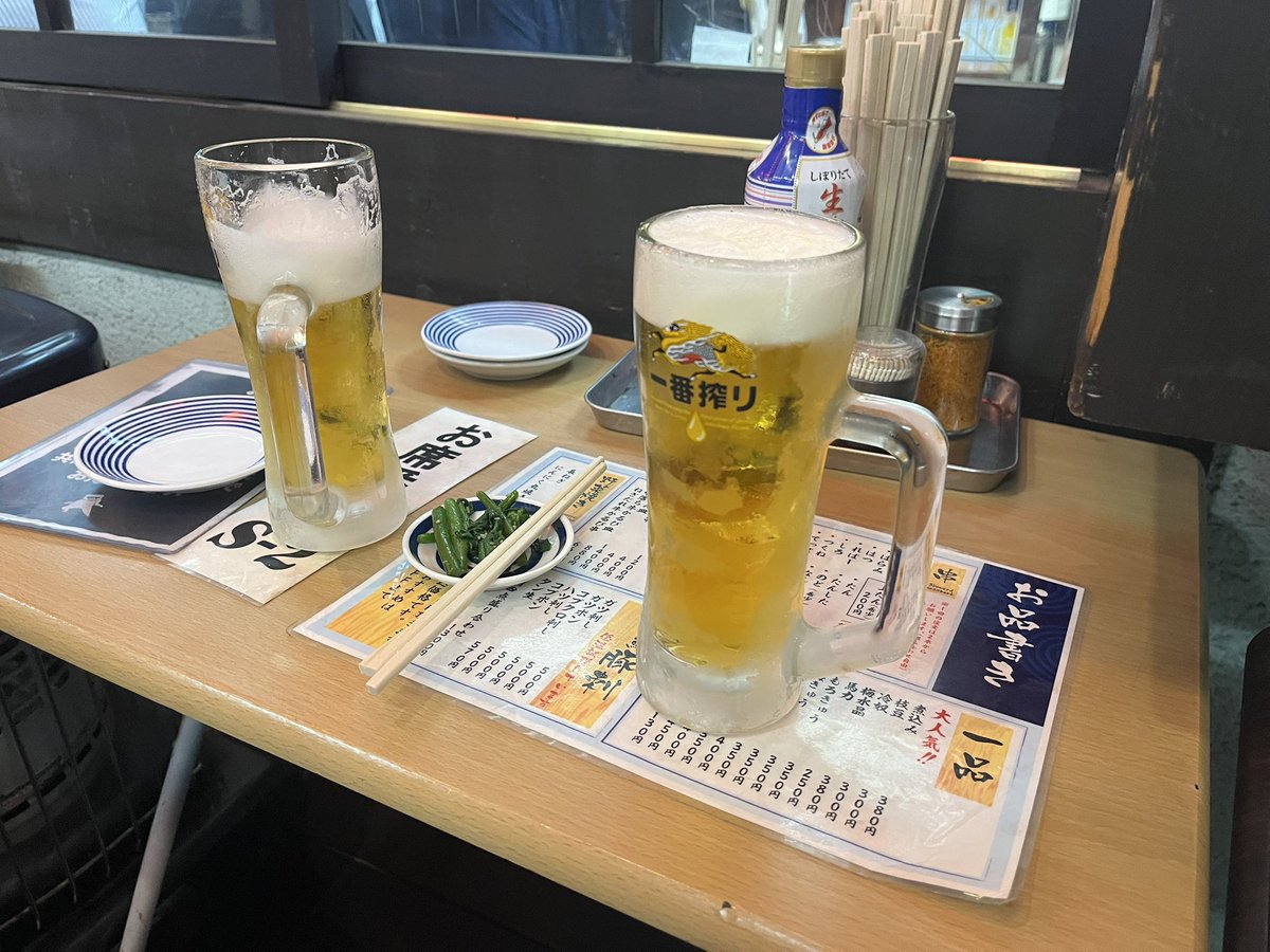 awakanpai's tweet photo. 水戸飲みでした ♡ お通しの芥子菜が美味しい✨と感激してたら、この前うちでたくさん漬けたの持ってきたのにって😂いばらきぃ🫶🏻

#もっさん https://t.co/bF6NgfZkl2