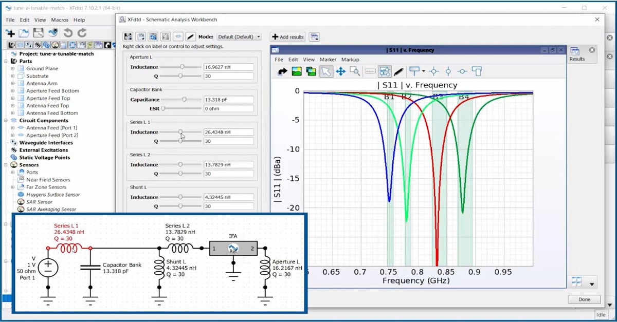 RemcomSoftware's tweet photo. How do you efficiently tune a matched antenna?

This video shows how XFdtd’s Schematic Editor enables tuning and evaluation within a single workflow.

https://t.co/fDDhNnUB4E

#RF #AntennaDesign #EMSimulation https://t.co/JRYh0XCiLB