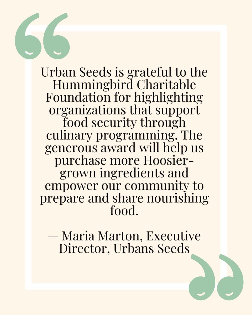 Hummingbirdindy's tweet image. Our 2026 honorees—Second Helpings, Out of a Jam, and Urban Seeds—are leading the way in ending hunger across #Indiana. With this year’s award support, they’ll continue expanding their reach and strengthening the communities they serve.