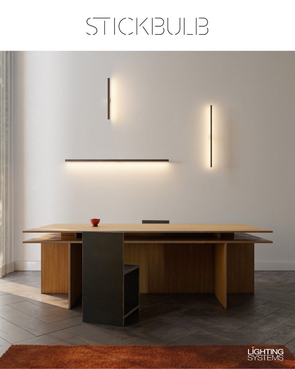 ltgsys's tweet image. Sustainability at it core. @stickbulb 
The Ray Sconce is comprised of 1 solid wood stick held in place by metal hardware that mounts to the wall. Installed vertically or horizontally. Simple, clean, and quiet. ADA compliant. 

#NorcalRep #LtgSys #LightAgency #LightingRep