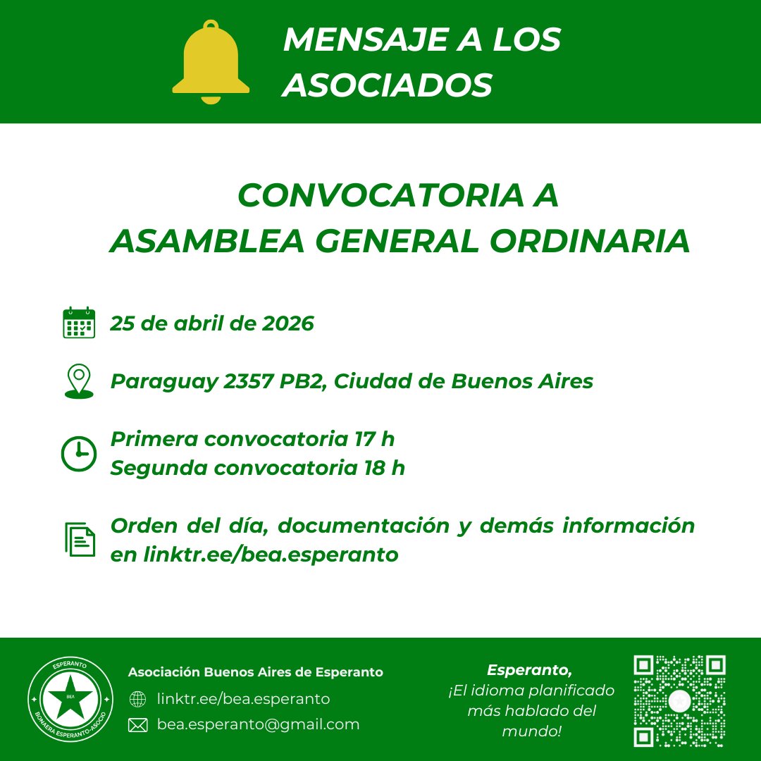 Asociación Buenos Aires de Esperanto (BEA) (@bea_esperanto) on Twitter photo 