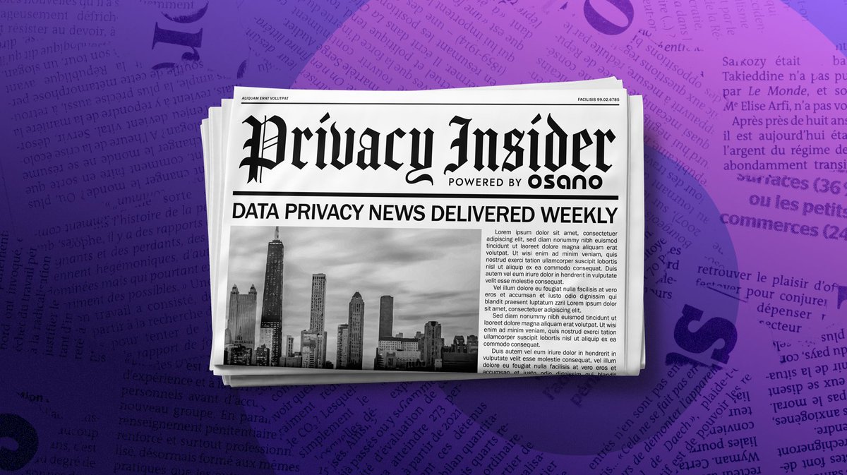 Osano's tweet photo. Today's #PrivacyInsider covers a new report alleging LinkedIn is tracking your personal data. Plus: 
🥞 Maine Democrats flip votes over privacy law
👶 Social media platforms warn against weakened child safety protections
➕ and more!

https://t.co/jLiozXOdKo https://t.co/kNqd7rL2zb
