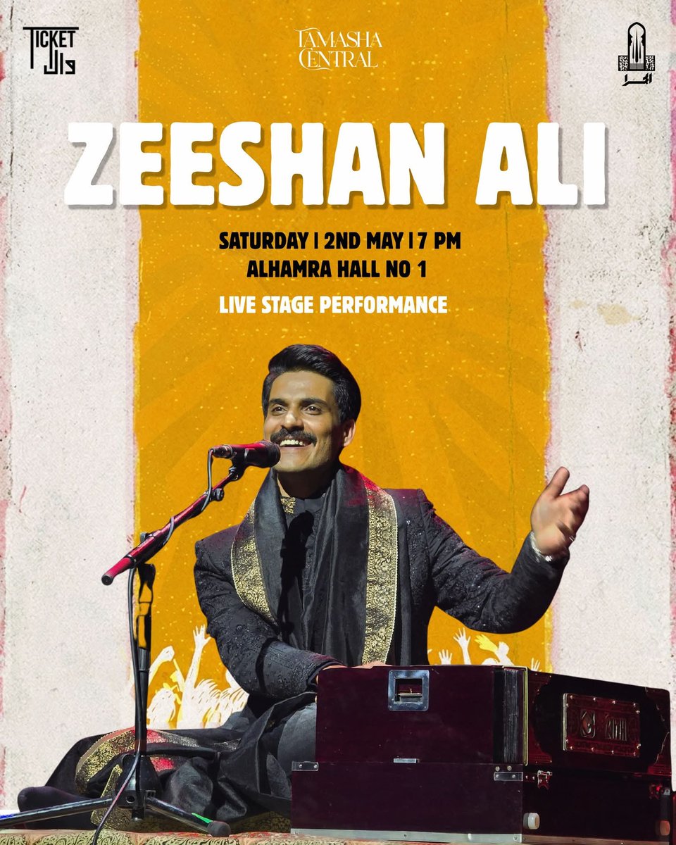 AlhamraLAC's tweet image. Your favorite playlist is coming to life. From viral reels to a live stage.

Witness the magic of Zeeshan Ali Live in concert on 2nd May at Alhamra, the Mall, Lahore.

Tickets available now
ticketwala.pk/event/zeeshan-…

#alhamra #zeeshanali #liveconcert #lahore