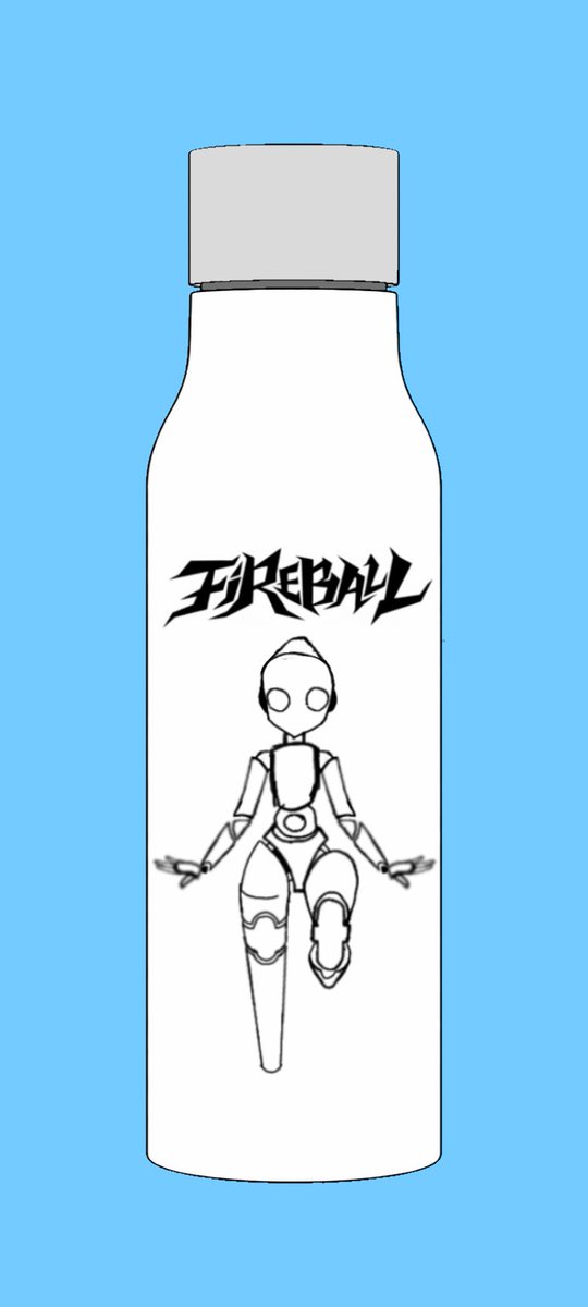 JoaoGabriel_RF's tweet photo. A sketch of the design for my personalized Fire Ball themed bottle - Disney. 

#artwork #fireball #art #drossel #drosselvonflugel #robot https://t.co/j8huK6iar2