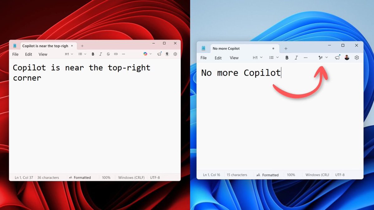 🚨 عاجل: Microsoft تُزيل بهدوء علامة Copilot من Notepad و Snipping Tool ...