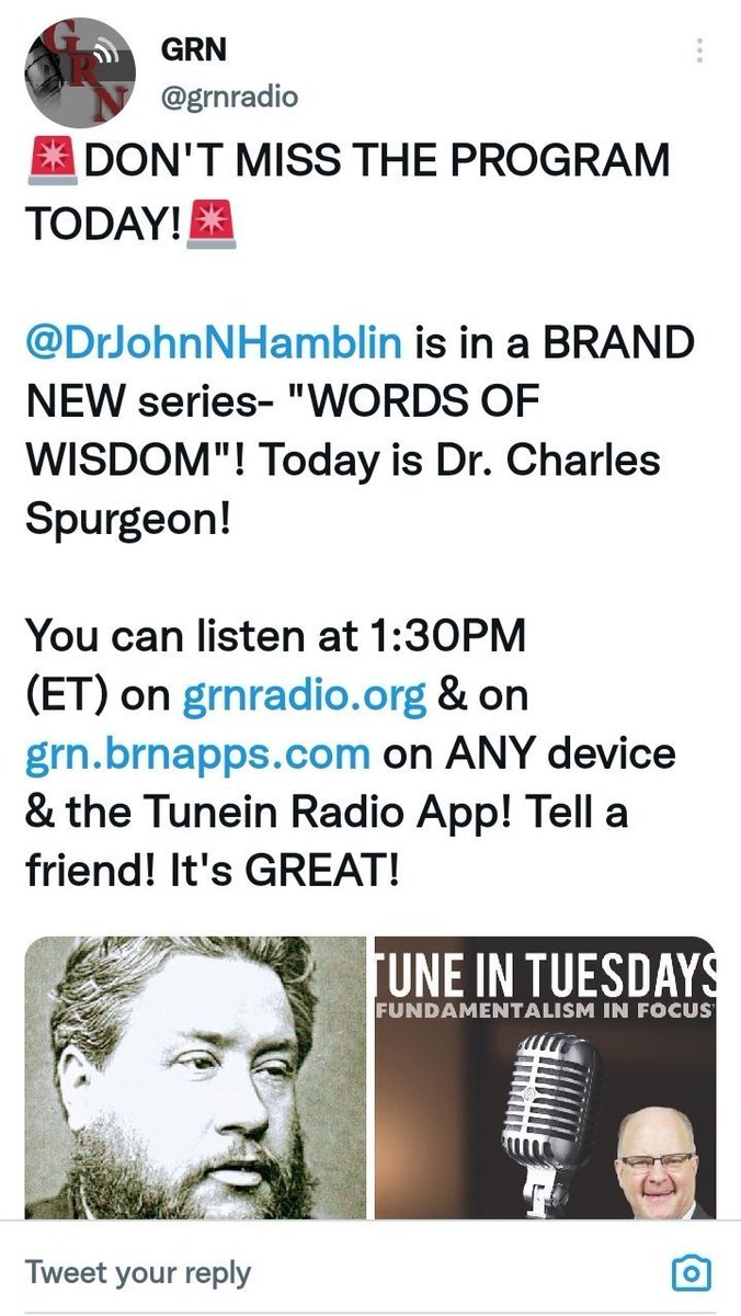 weecalvin1509's tweet image. It is no different than supporting organisations (say) like the @swordofthelord who sell Calvinistic books or following folk on Twitter who positively promote Calvinists as #oldpaths or using Calvinistic hymnals or regularly quote and recommend Calvinist books. #Fundamentalism
