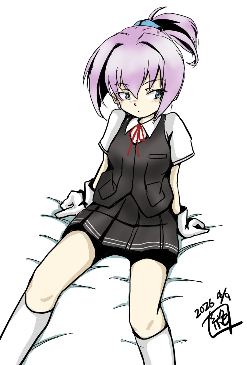 #艦これ版深夜の真剣お絵描き60分一本勝負
#艦これ版真剣お絵描き60分一本勝負_20260409 
17分オーバー…
ワンドロ時間が足りねーであります… 