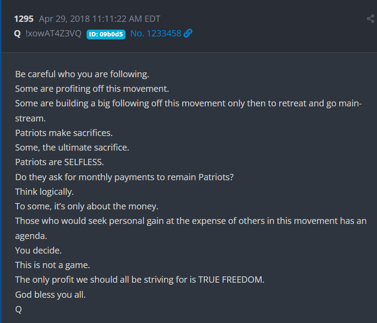 We were warned. Don't be a sheep. MAGA needs lions.