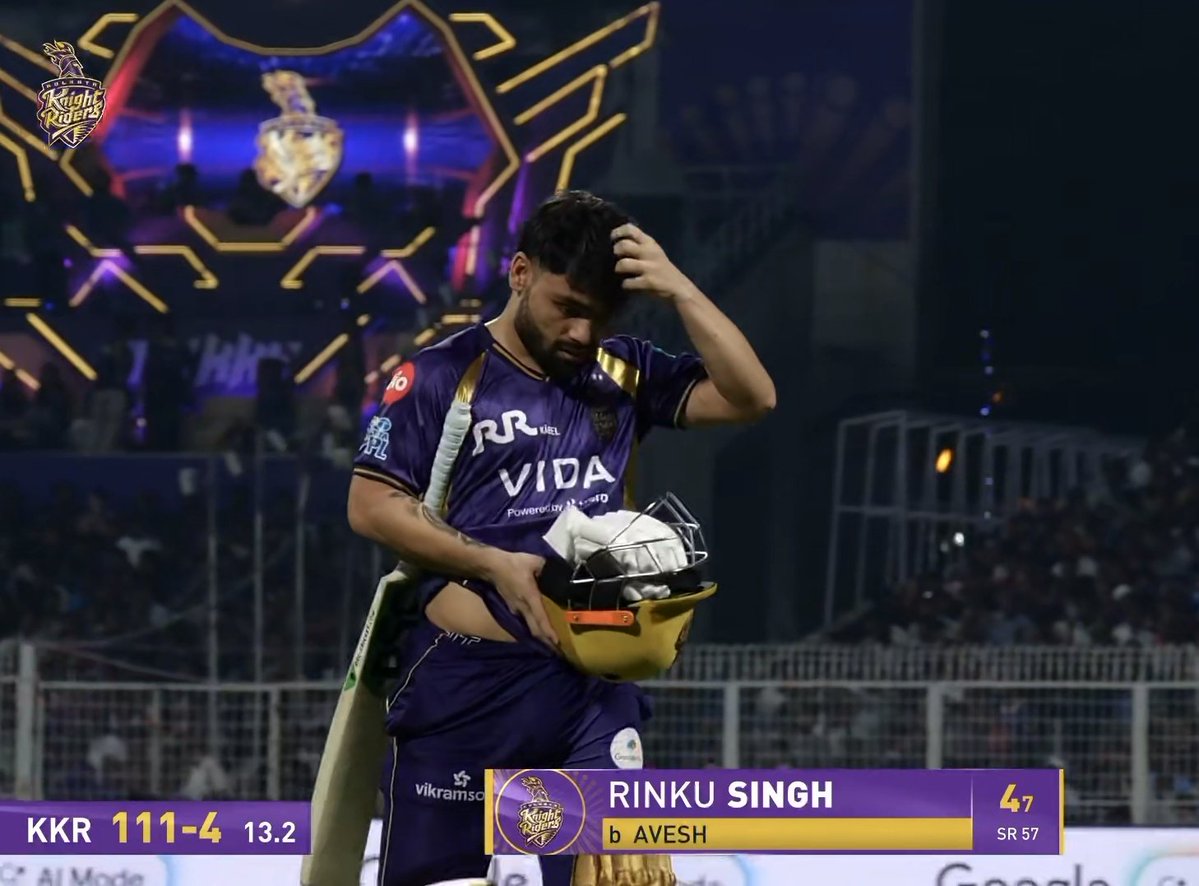 What the hell is wrong with Rinku? 💔

#KKRvsLSG #LSGvsKKR #TATAIPL #ipl20206 #iplonstar #IPLFans #AmiKKR #AjkerAdda