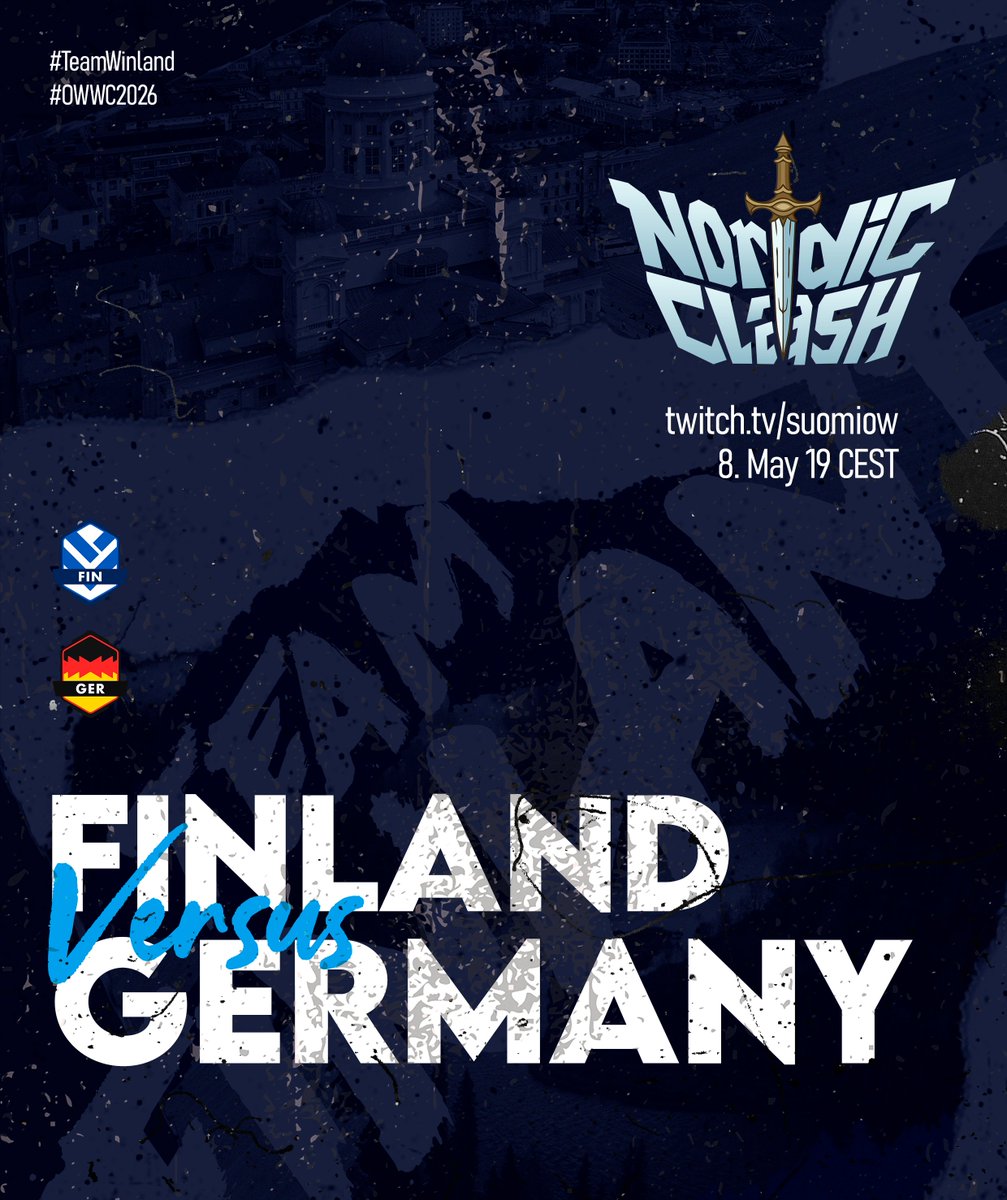 owwcfinland's tweet photo. NORDIC CLASH, here we come! 

FINLAND vs @OWTeamGermany 

⏰ 20 Finnish time, 19 CEST
📺 https://t.co/ZeS6IEdWH5 FINNISH CAST

Make sure to tune in, we might REVEAL something! 👀🇫🇮 https://t.co/vUighBcWa4