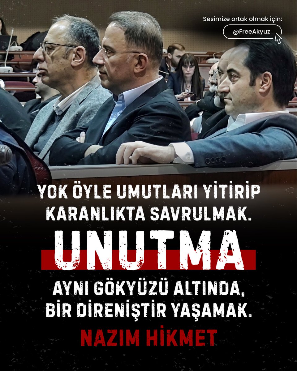 Ali Rıza Akyüz Serbest Bırakılsın! tweet media