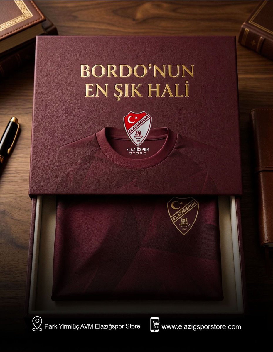elazigsporstore's tweet photo. Zırhımız Asalet, Yolumuz Şampiyonluk! 

Elazığspor’un tarihinden süzülen özel tasarım koleksiyonuyla şampiyonluk yolunda asaletini yansıt. Efsane formalarla farkını konuşturma zamanı!

Bu eşsiz şıklık, şehrin kalbinde ve bir tık uzağınızda. 

📍 Park Yirmiüç AVM Elazığspor Store 

📱 https://t.co/hWiZufjeYB