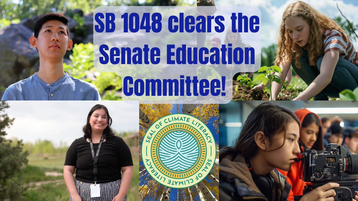 UndauntedK12's tweet photo. 🎉 California's SB 1048 to establish a state Seal of Climate Literacy for high school graduates, cleared the Senate Education Committee with unanimous and bipartisan support! We need your help to keep the bill moving! Add your name today: https://t.co/NRzH87xxEv
@JoshBeckerSV https://t.co/D9vQAWEDPv