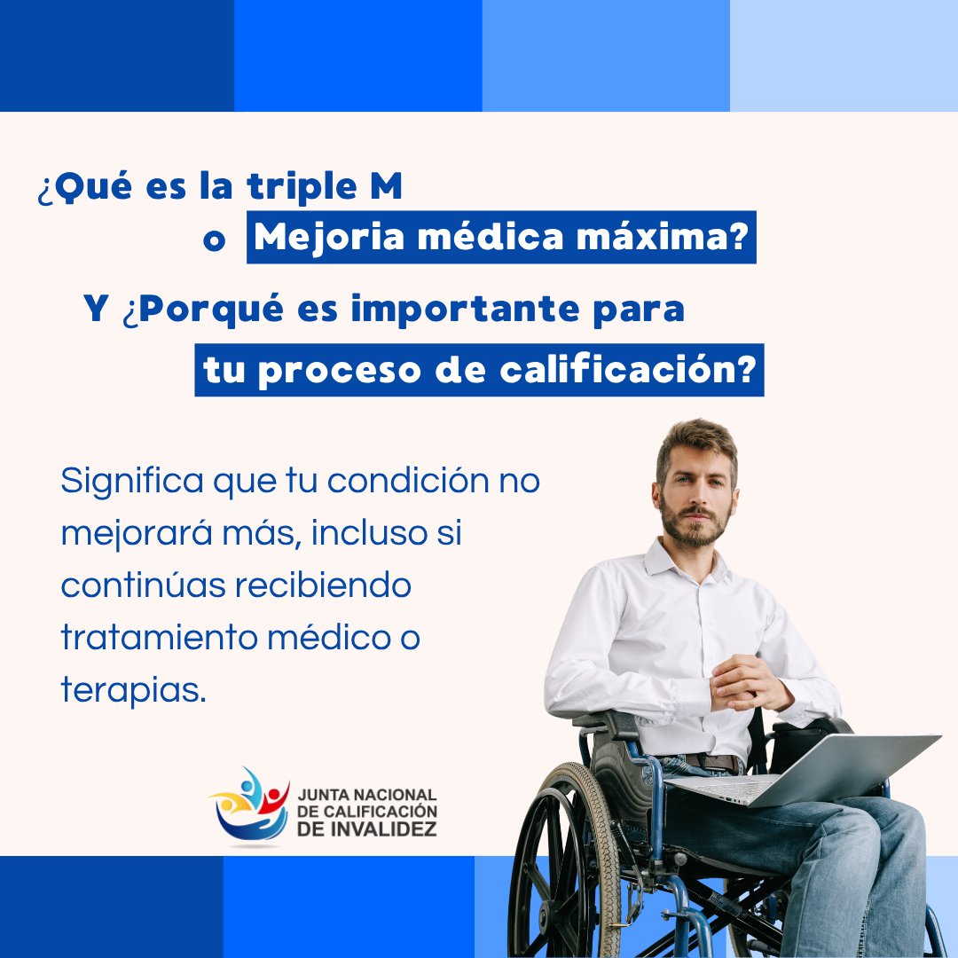 JuntaNCI's tweet photo. ➡️ ¿Qué es mejoría médica máxima? ➡️ ¿Y por qué es importante para el proceso de calificación?
📌 Significa que tu condición no mejorará más, incluso si continúas recibiendo tratamiento médico o terapias. https://t.co/z1fGLYoa4x