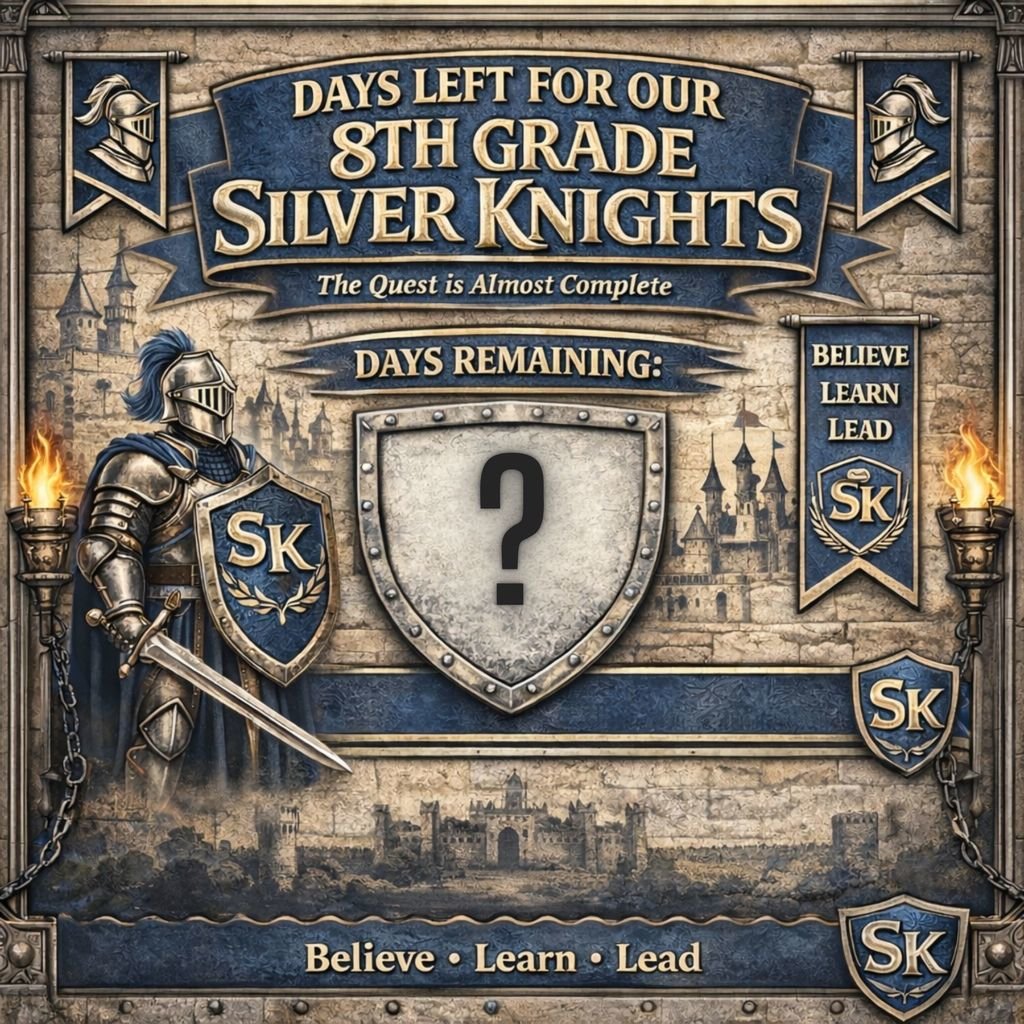 ⏳⚔️ 35 days left, Silver Knights! ⚔️⏳

Shoutout to Aaron M. for removing a link and updating our countdown today! 🔗👏

The quest is almost complete… 🏰✨

🎥 Watch the countdown: canva.link/88eo102e9swldkm