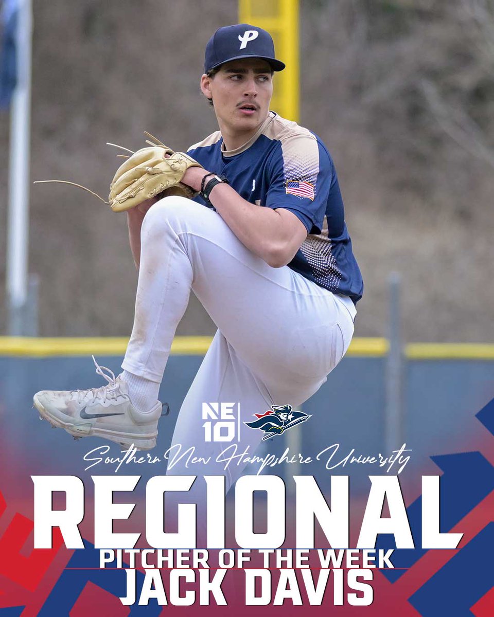 TheNortheast10's tweet photo. 𝐑𝐄𝐆𝐈𝐎𝐍𝐀𝐋 𝐇𝐎𝐍𝐎𝐑𝐒 ⚾️

Cumiskey and Davis sweep East Region awards this week for @snhupenmen. 

#NE10EMBRACE | #NCAAD2 | #D2BSB https://t.co/3lB85PwYjt