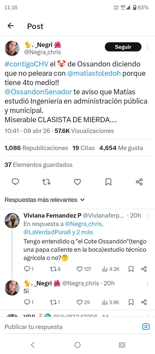 PPERALTACORTES's tweet photo. @OssandonSenador deje de ser show que nadie compra ..y ponte a trabajar https://t.co/ZuLz2VPh00