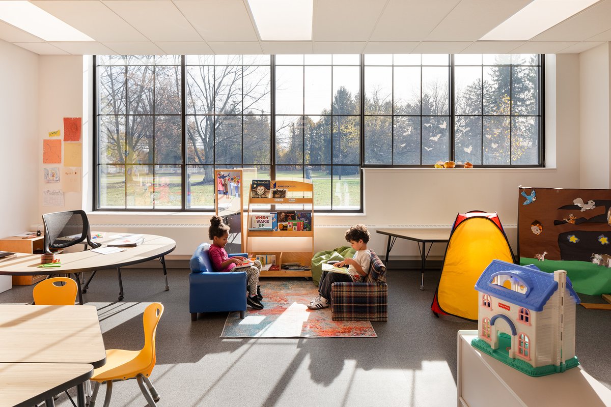 Legat_Architect's tweet image. The Legat-designed Little Learners Preschool in Newark, Ohio demonstrates how early childhood environments support development, increase engagement, and build trust with families:
legat.com/project/newark…
#EarlyChildhoodEducation #schooldesign #EarlyLearning #EducationalFacilities