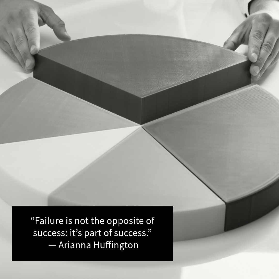 Stout Tip of the Day: Failure is not the opposite of success: it’s part of success. — Arianna Huffington