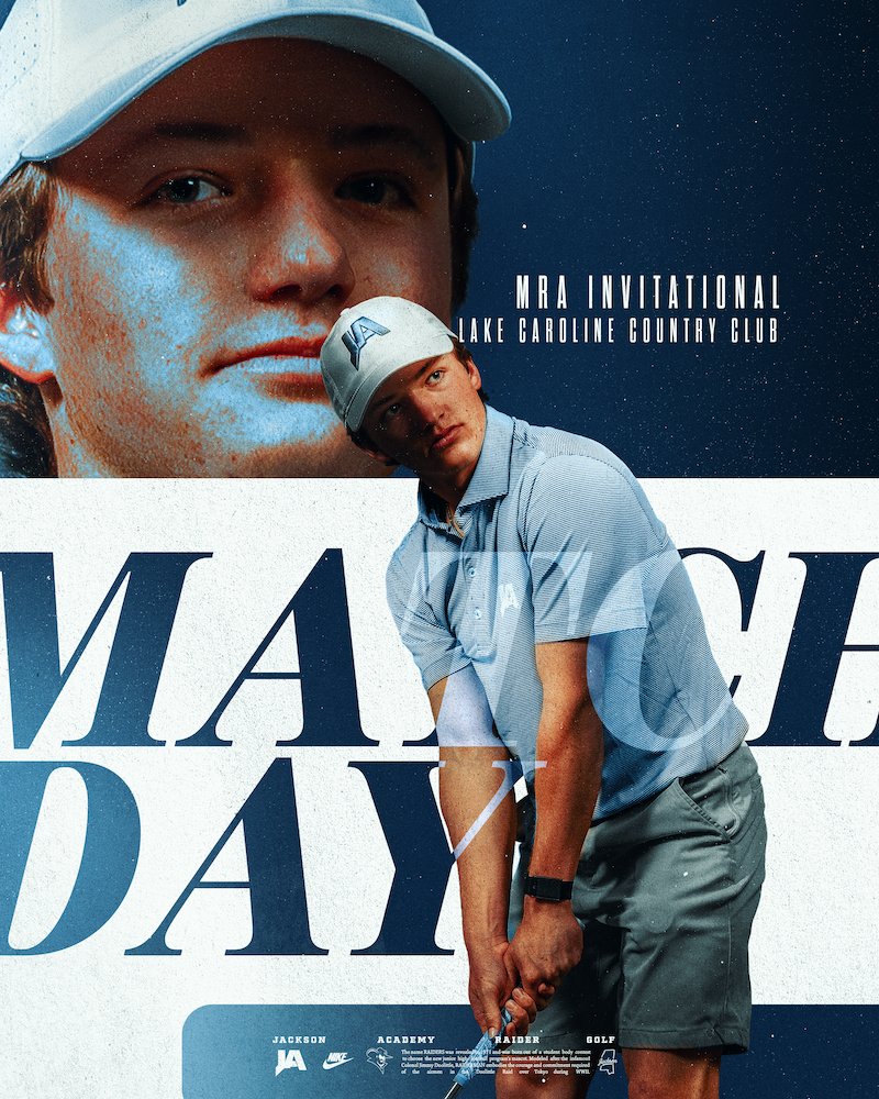 JARaiderGolf's tweet photo. The Boys Golf Team travels to Lake Caroline Golf Club today (Åpr 9th) as they take part in The MRA Invitational. Matches start at 8:00am.

1) John Markow
2) Anderson Mehrle
3) George Decker
4) Bowman Sandifer
5). Drew Gay
6) Alex Estess
Ind) Miller Ginn

#WeAreJA https://t.co/gbeYdedGuJ