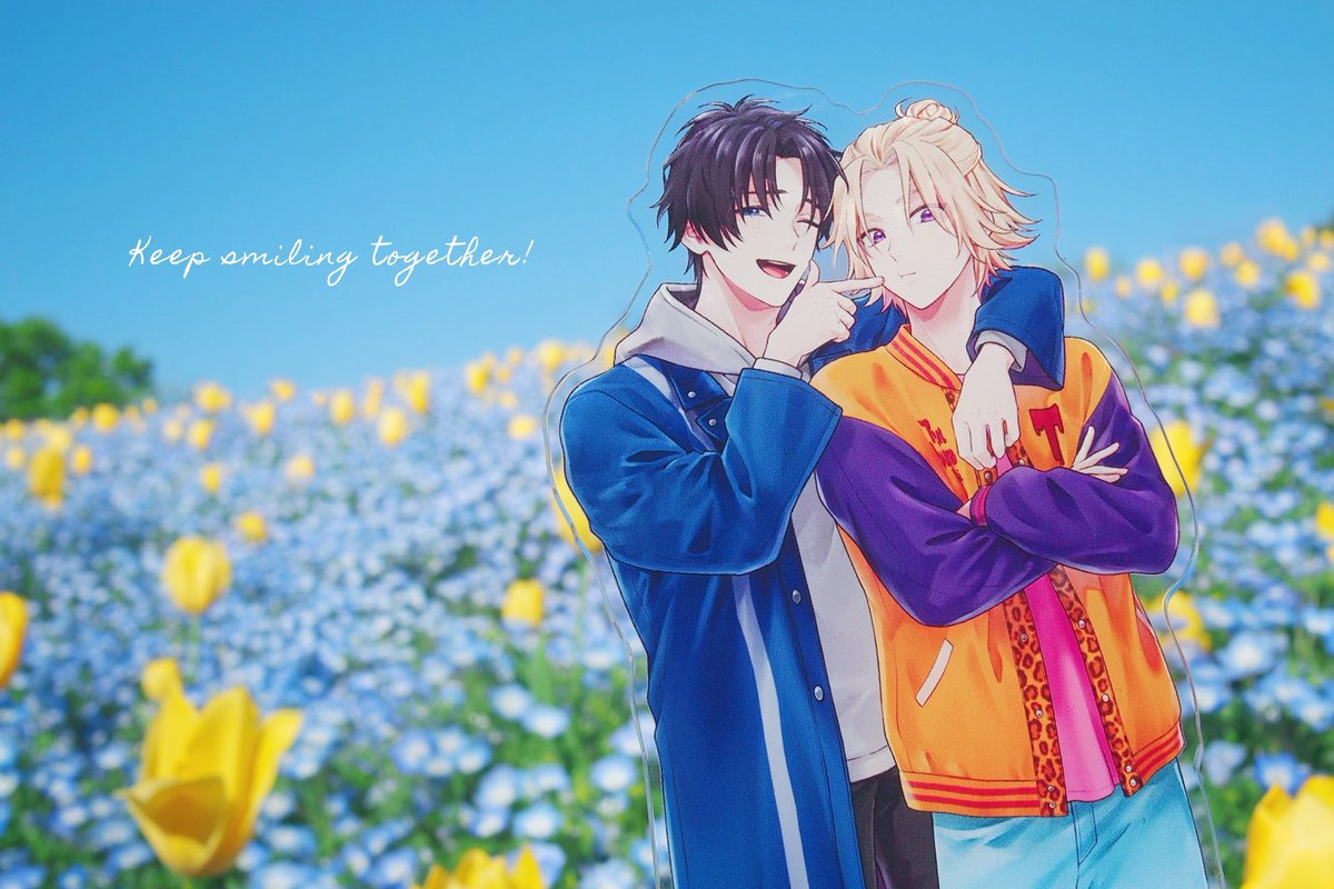 ____________________________________

　㊗️1年半記念日!!

ふたりの笑顔が大好きです！
これからもたくさんの笑顔の花が咲きますように😁✨️

________________🩵💛_________________

#てんぶんのいち
#てんいちずかん