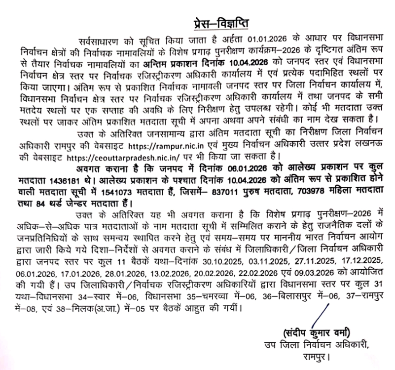 RampurDm's tweet photo. सर्वसाधारण को सूचनार्थ !! @ceoup @ECISVEEP https://t.co/3ARwSyjTxl
