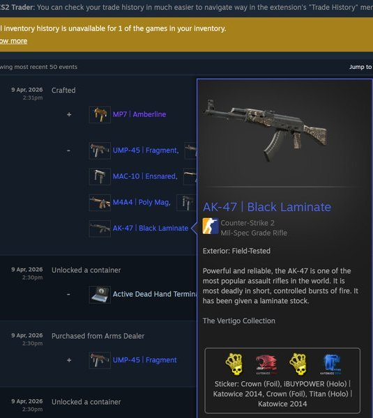 lepajeecs's tweet image. CS2 trader @AstroooCs accidently traded up over $150,000 worth of Katowice 2014 stickers🤯
Included in the trade-up was also a Reason &amp;amp; VoX holo

#cs2 #counterstrike #counterstrike2 #steam #gaming #fps