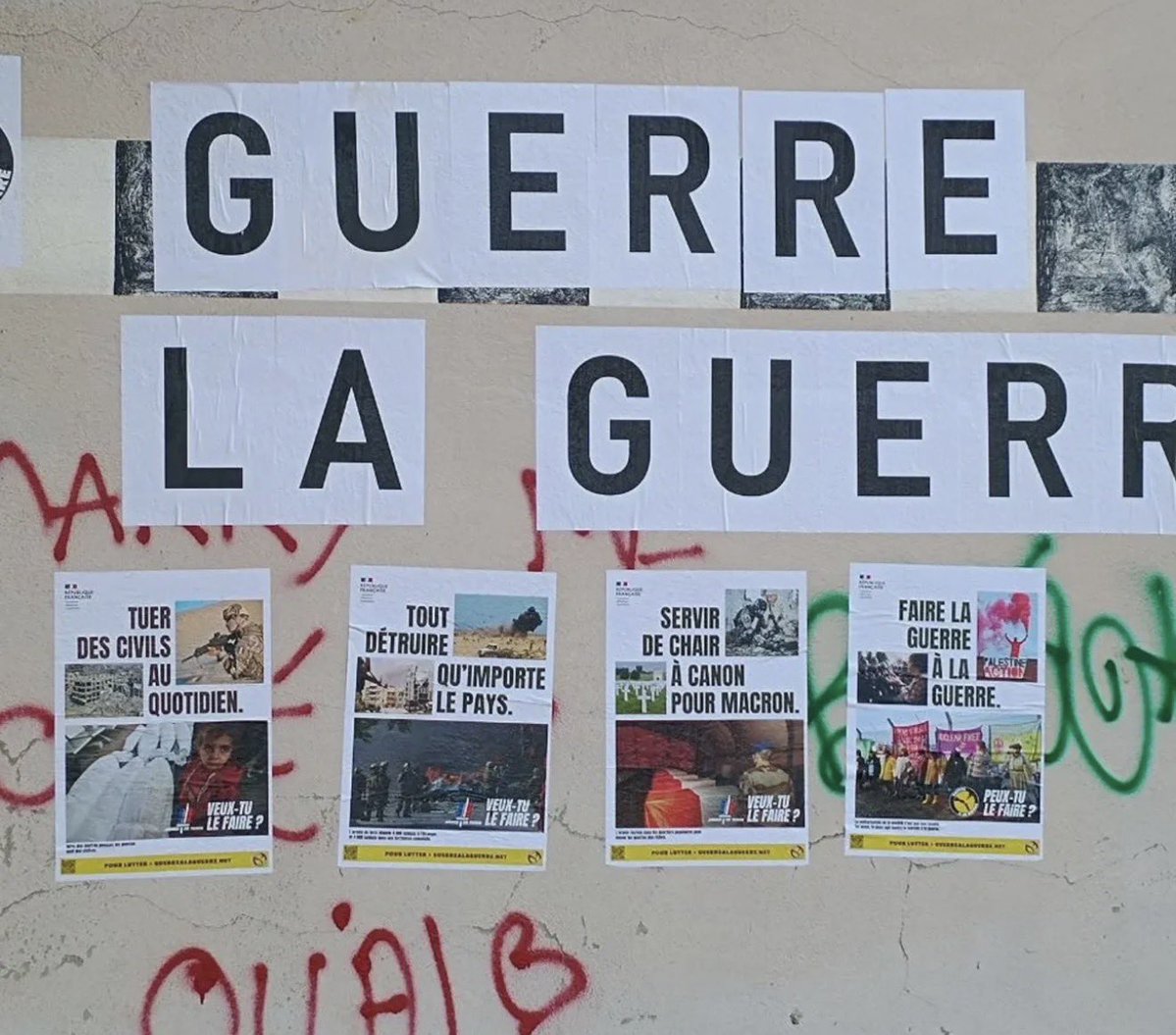 F_Desouche's tweet image. Lyon (69) : des activistes d'extrême-gauche dégradent un centre de recrutement de la Légion étrangère via @jean_bexon