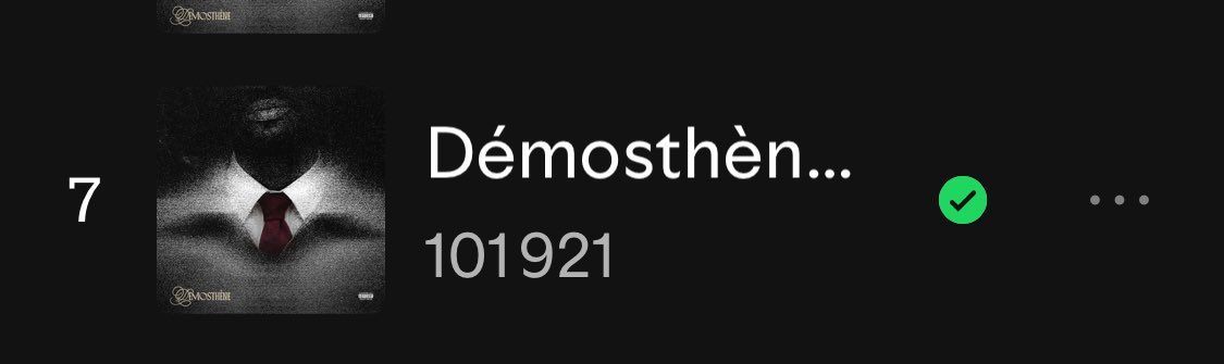 DessekanB39236's tweet photo. Demosthene blues 100k stream en 13 jours 
5e son du projet a dépasser les 100k stream⚖️
On continue 😮‍💨⚡️⚡️ https://t.co/w5xSijWYc9