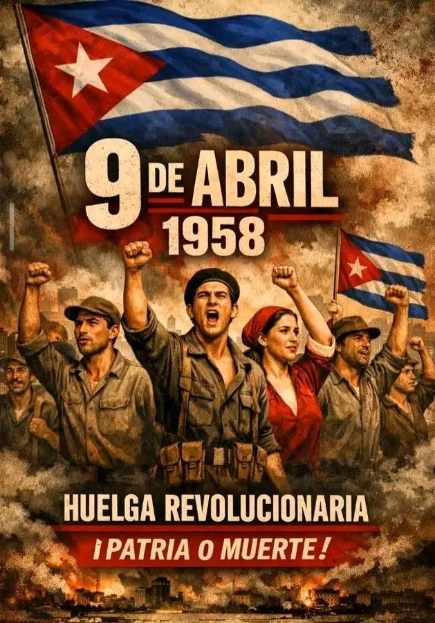 La Huelga General del 9 de Abril de 1958, fue una muestra del amor por la #Cuba de esa generación de cubanos. #TercerFrente #SantiagoDeCuba <a href="/BellNiurka11764/">Niurka Bell Calzado</a> <a href="/DiazCanelB/">Miguel Díaz-Canel Bermúdez</a> <a href="/BeatrizJUrrutia/">Beatriz Johnson Urrutia</a>