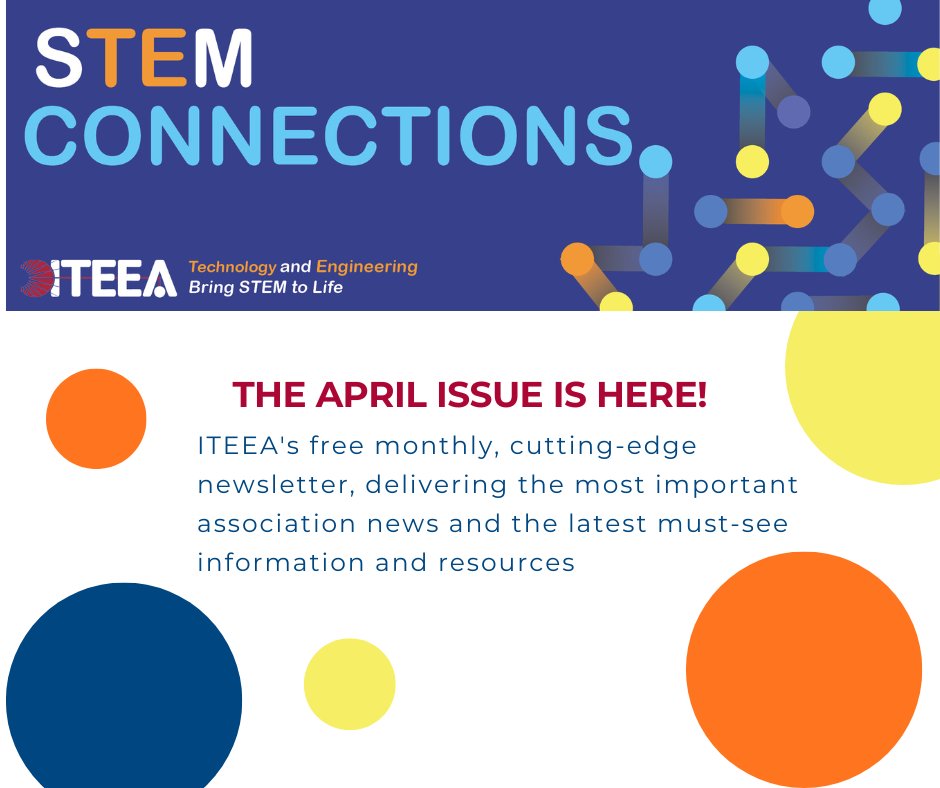 iteea's tweet image. 📬 The April issue of STEM Connections is out!
Conference highlights, global initiatives, new PD opportunities, member news &amp;amp; more—all in one place.

👉 Read now: 
multibriefs.com/briefs/ITEEA/I…
#STEMEd #ITEEA