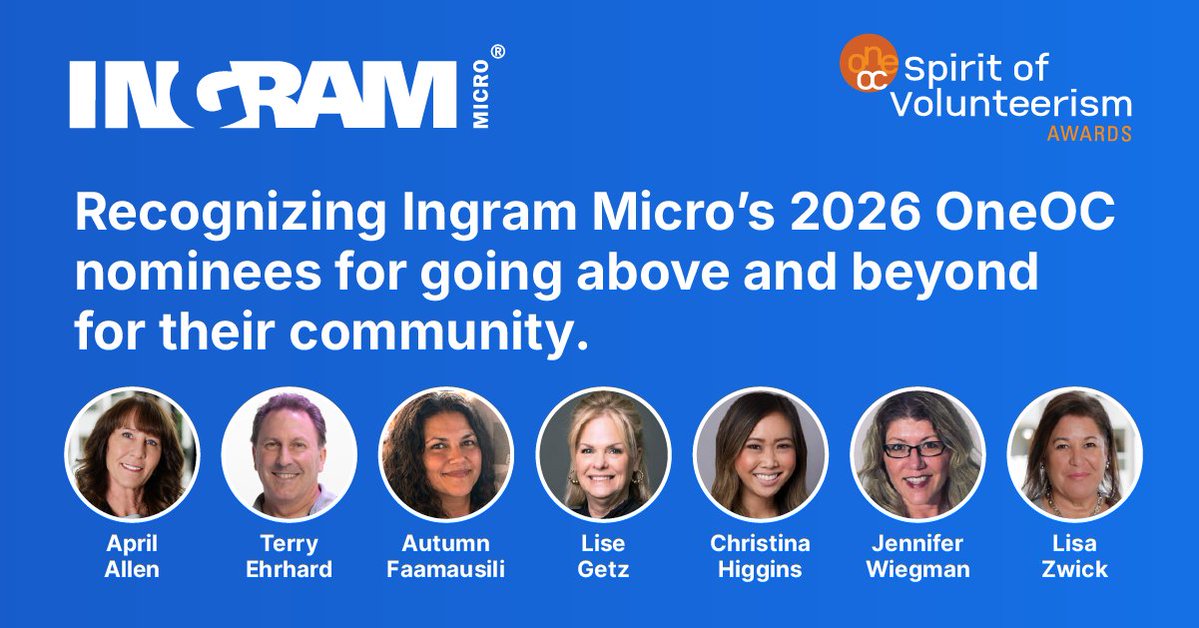 IngramMicroInc's tweet image. Hats off to our teammates who have been nominated for the OneOC Orange County Spirit of Volunteerism Awards, celebrating the volunteers who generously give their time and expertise to support our communities. #ingrammicro #OneOC
