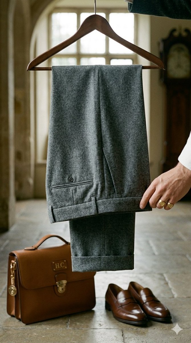 TheMoostt's tweet image. 5. Flannel: Comfort Meets Sharpness 🎩

​With its soft, brushed surface, flannel is the winter essential. A pair of grey flannel trousers is the ultimate "joker" piece in any curated wardrobe.

​#OldMoney #QuietLuxury #Flannel #Menswear #TheHeritageClub #StyleGuide