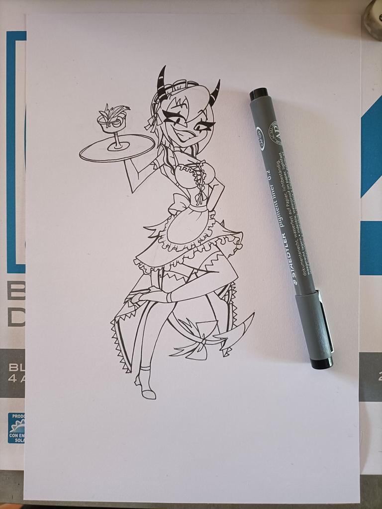 SBSP_fancomic's tweet image. My Zoe in "Maid &amp;amp; Butler" style. #workinprogress #helluvaboss #fanart #helluvabossoc