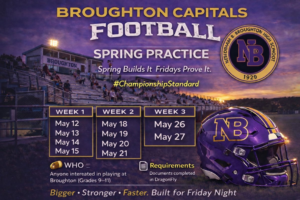 CAPSfootball's tweet photo. Updated Spring Schedule  #SkoCaps https://t.co/6vJ8ZDmbAZ