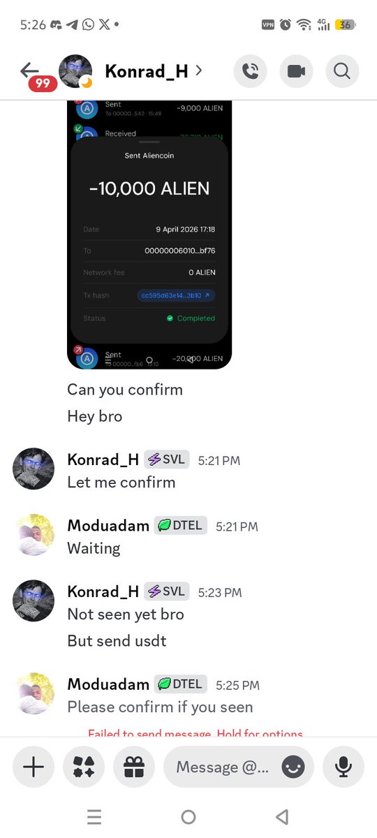 meer_crypto's tweet photo. @ign_junior You definitely cheated scamming me, but it’s okay. 10 USDT doesn’t make you anything, so it’s nothing https://t.co/UrcNZb6l2Z