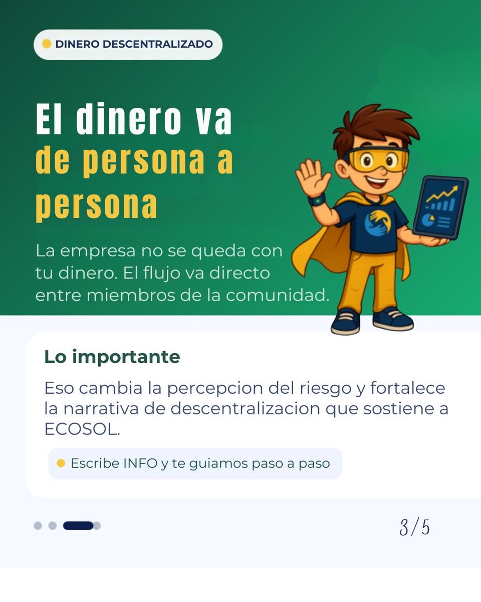 SoyDianaOssa's tweet image. ECOSOL 👀

No es app.
No es banco.
No es dinero fácil.

Es economía solidaria descentralizada 💥
Dinero persona a persona.

Aquí no esperas… te mueves y te capitalizas 🚀

⚠️ No es para todos

👉 Escribe INFO
y te muestro cómo funciona

#Ecosol #AcciónMasiva #NegociosDigitales