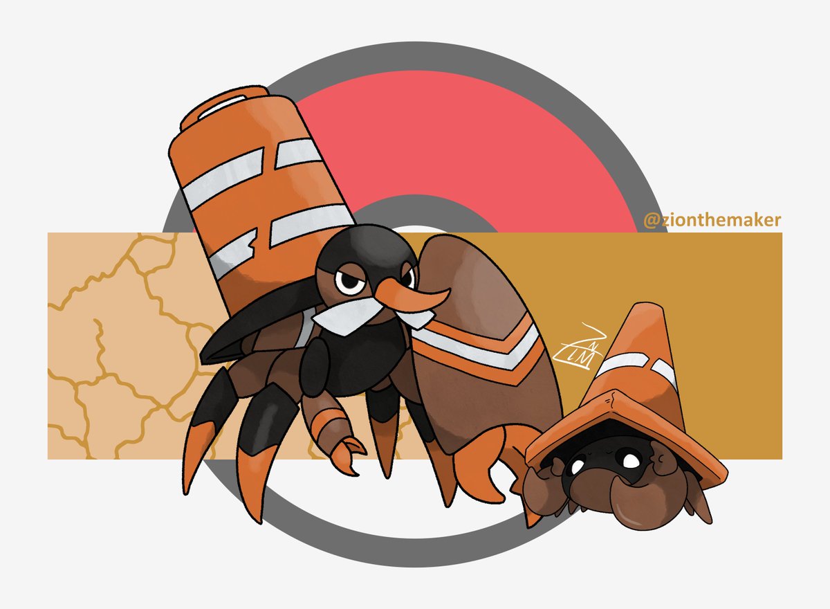 zionthemaker's tweet photo. Look out for Safeticone and Hermicone! Some curious crustacean fakemon looking to lead the way.

You can find out more about their process and others in my latest video!

#art #fakemon #Pokémon https://t.co/PtjvbwrfxS