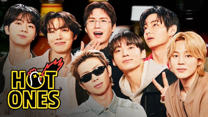 BTS Rompe Otro Récord Mientras Come Alitas Picantes | Hot Ones

📍youtu.be/HYhyDjGhJEY?si…

<a href="/BTS_twt/">방탄소년단</a>