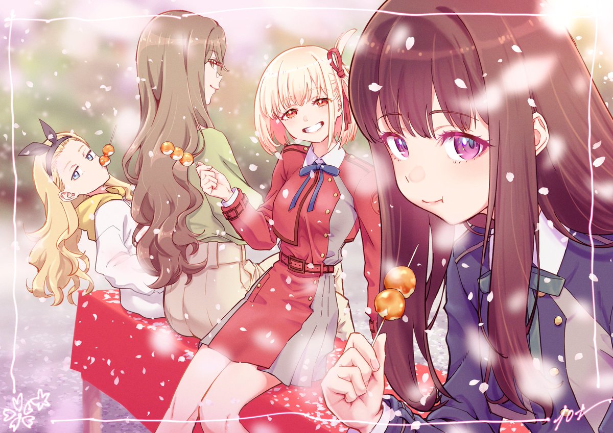 春っぽいリコリコ絵描きました🌸
#リコリコ