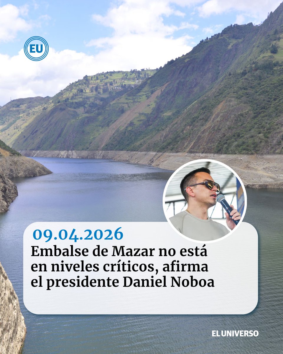 eluniversocom's tweet image. #Embalse de #Mazar no está en niveles críticos, afirma el presidente Daniel Noboa ow.ly/xAQC50YGCLH